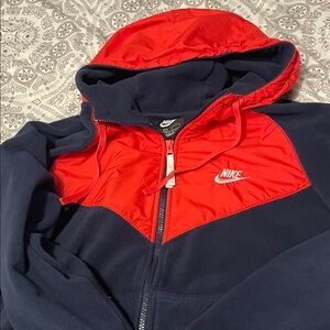Nike Red and Blue Zip-Up Jacket